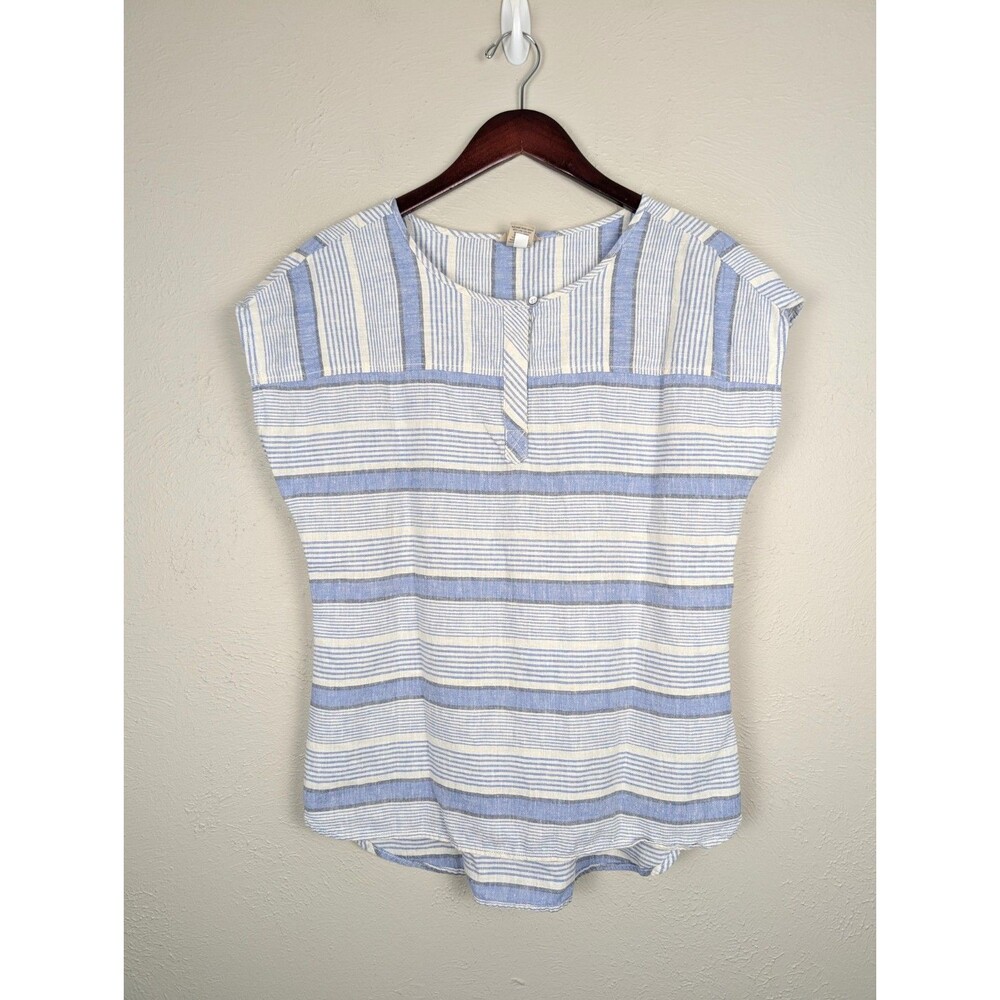 Duluth Trading Hemp Organic Cotton Striped Top - M